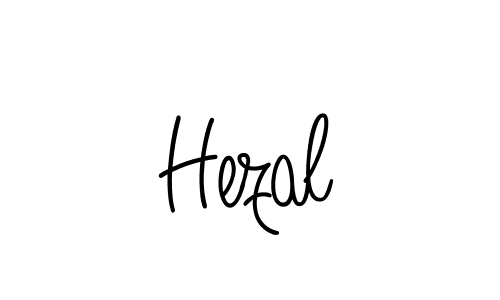 Create a beautiful signature design for name Hezal. With this signature (Angelique-Rose-font-FFP) fonts, you can make a handwritten signature for free. Hezal signature style 5 images and pictures png