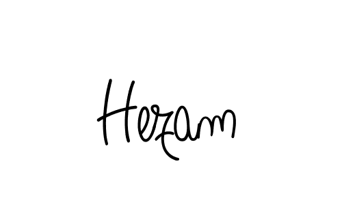 Use a signature maker to create a handwritten signature online. With this signature software, you can design (Angelique-Rose-font-FFP) your own signature for name Hezam. Hezam signature style 5 images and pictures png