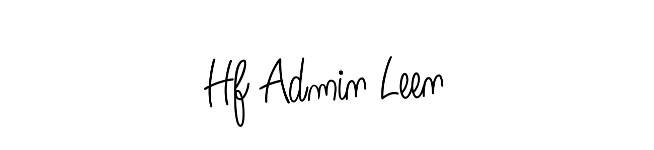 How to make Hf Admin Leen name signature. Use Angelique-Rose-font-FFP style for creating short signs online. This is the latest handwritten sign. Hf Admin Leen signature style 5 images and pictures png