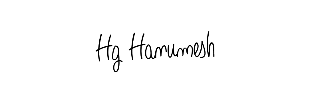 Make a beautiful signature design for name Hg Hanumesh. With this signature (Angelique-Rose-font-FFP) style, you can create a handwritten signature for free. Hg Hanumesh signature style 5 images and pictures png