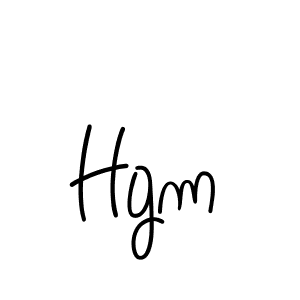 Make a beautiful signature design for name Hgm. With this signature (Angelique-Rose-font-FFP) style, you can create a handwritten signature for free. Hgm signature style 5 images and pictures png