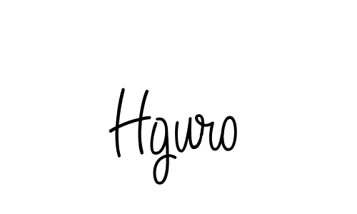 Make a beautiful signature design for name Hguro. With this signature (Angelique-Rose-font-FFP) style, you can create a handwritten signature for free. Hguro signature style 5 images and pictures png