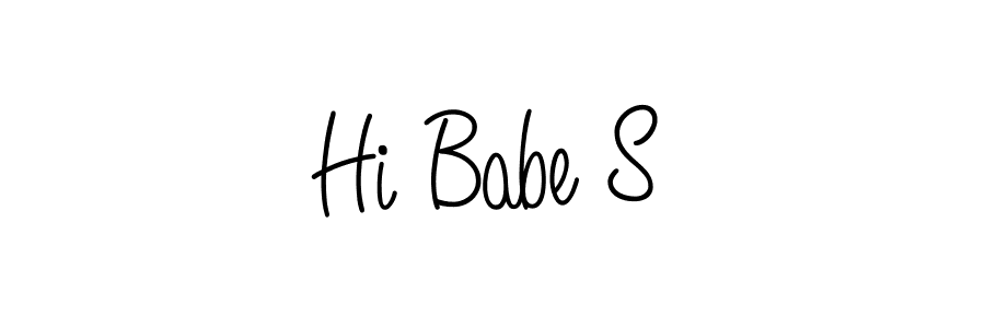 Design your own signature with our free online signature maker. With this signature software, you can create a handwritten (Angelique-Rose-font-FFP) signature for name Hi Babe S. Hi Babe S signature style 5 images and pictures png