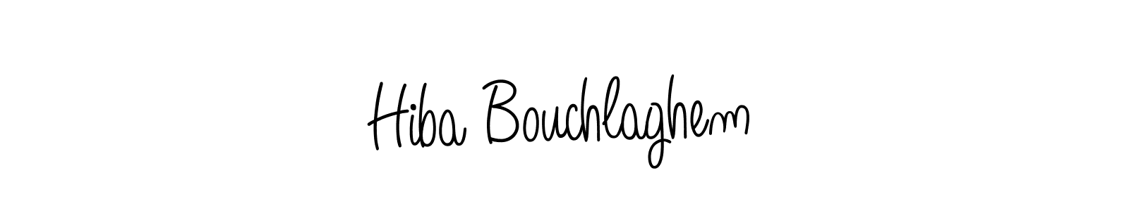 if you are searching for the best signature style for your name Hiba Bouchlaghem. so please give up your signature search. here we have designed multiple signature styles  using Angelique-Rose-font-FFP. Hiba Bouchlaghem signature style 5 images and pictures png