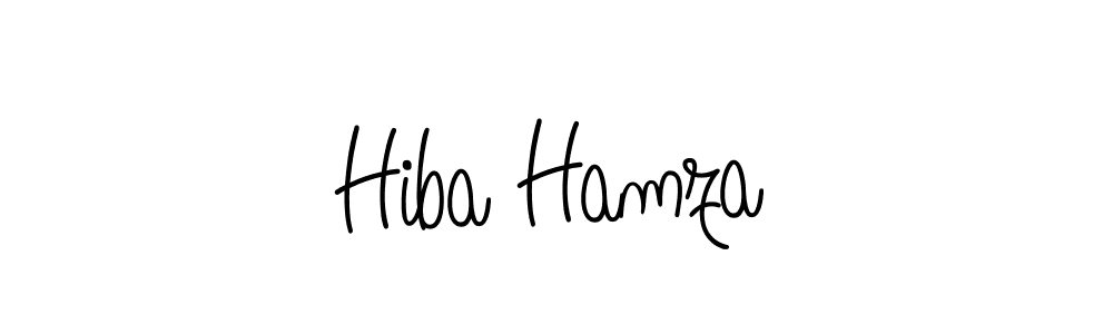 How to make Hiba Hamza name signature. Use Angelique-Rose-font-FFP style for creating short signs online. This is the latest handwritten sign. Hiba Hamza signature style 5 images and pictures png