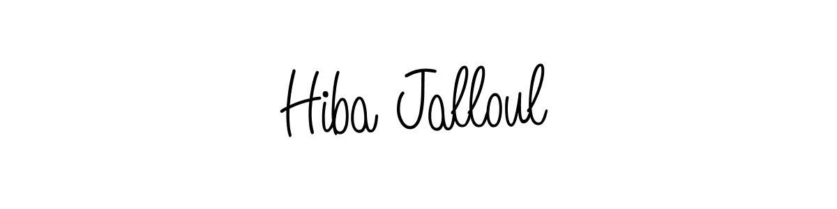 Design your own signature with our free online signature maker. With this signature software, you can create a handwritten (Angelique-Rose-font-FFP) signature for name Hiba Jalloul. Hiba Jalloul signature style 5 images and pictures png