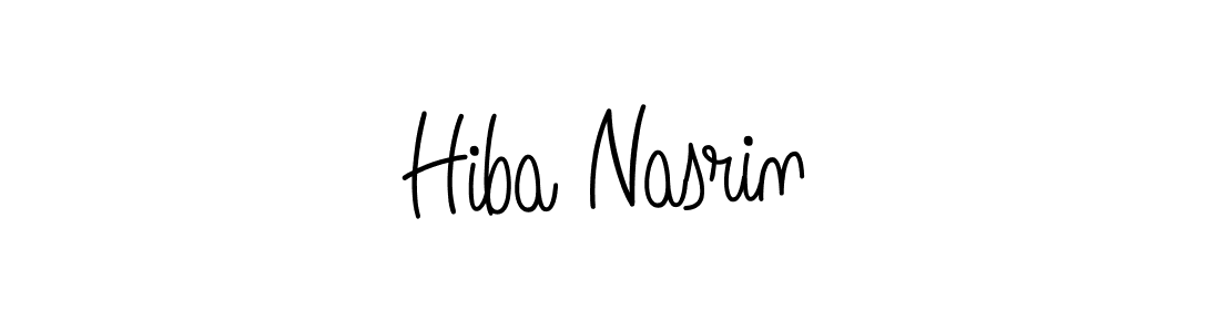 Use a signature maker to create a handwritten signature online. With this signature software, you can design (Angelique-Rose-font-FFP) your own signature for name Hiba Nasrin. Hiba Nasrin signature style 5 images and pictures png