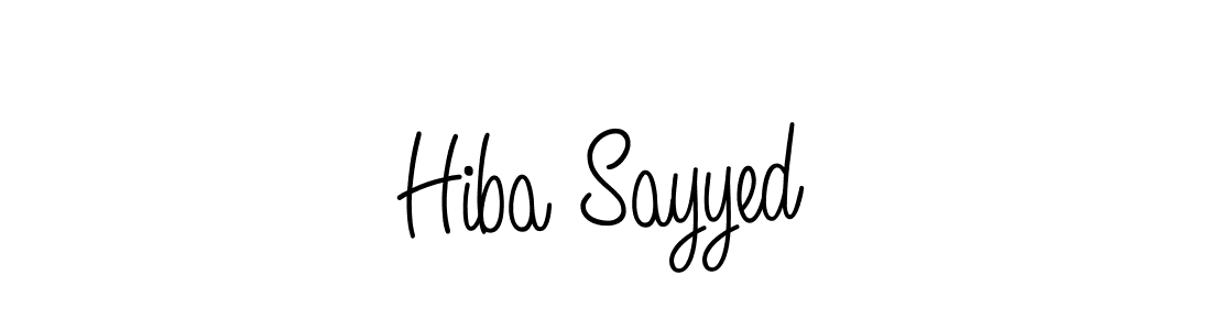 Design your own signature with our free online signature maker. With this signature software, you can create a handwritten (Angelique-Rose-font-FFP) signature for name Hiba Sayyed. Hiba Sayyed signature style 5 images and pictures png