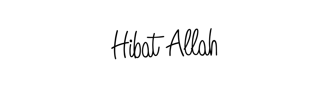 You should practise on your own different ways (Angelique-Rose-font-FFP) to write your name (Hibat Allah) in signature. don't let someone else do it for you. Hibat Allah signature style 5 images and pictures png