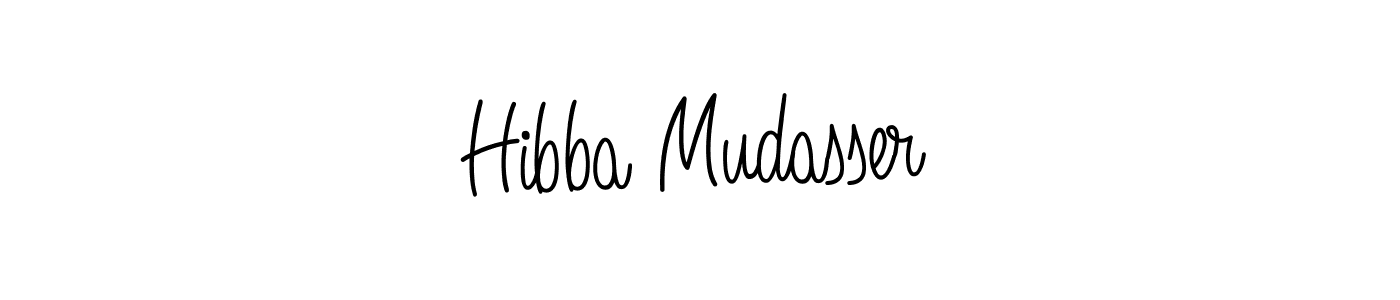 Make a beautiful signature design for name Hibba Mudasser. With this signature (Angelique-Rose-font-FFP) style, you can create a handwritten signature for free. Hibba Mudasser signature style 5 images and pictures png