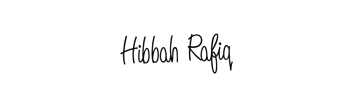 You should practise on your own different ways (Angelique-Rose-font-FFP) to write your name (Hibbah Rafiq) in signature. don't let someone else do it for you. Hibbah Rafiq signature style 5 images and pictures png