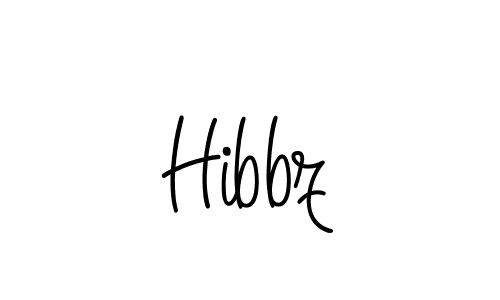 Make a beautiful signature design for name Hibbz. With this signature (Angelique-Rose-font-FFP) style, you can create a handwritten signature for free. Hibbz signature style 5 images and pictures png