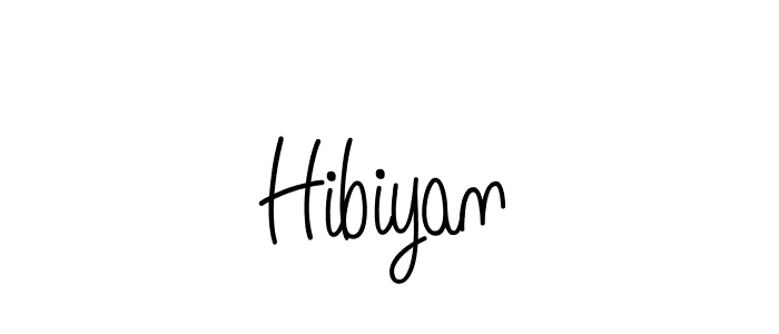 Use a signature maker to create a handwritten signature online. With this signature software, you can design (Angelique-Rose-font-FFP) your own signature for name Hibiyan. Hibiyan signature style 5 images and pictures png
