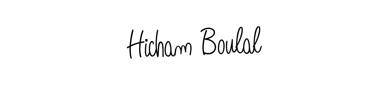 Make a beautiful signature design for name Hicham Boulal. With this signature (Angelique-Rose-font-FFP) style, you can create a handwritten signature for free. Hicham Boulal signature style 5 images and pictures png