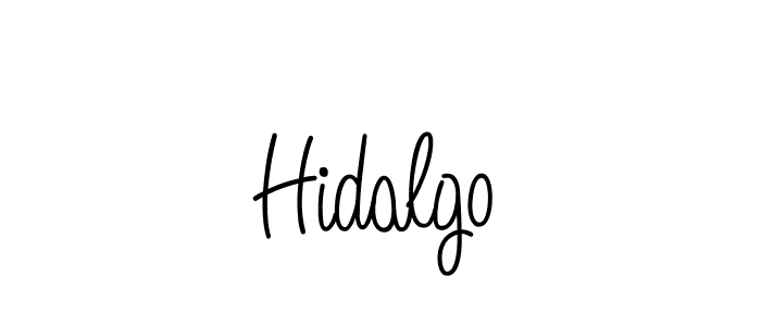 Use a signature maker to create a handwritten signature online. With this signature software, you can design (Angelique-Rose-font-FFP) your own signature for name Hidalgo. Hidalgo signature style 5 images and pictures png
