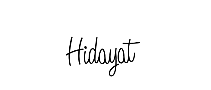 Design your own signature with our free online signature maker. With this signature software, you can create a handwritten (Angelique-Rose-font-FFP) signature for name Hidayat. Hidayat signature style 5 images and pictures png