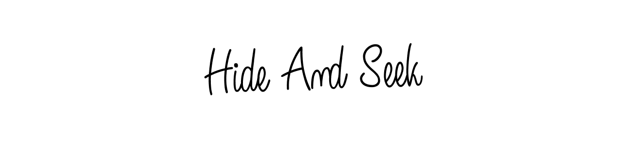 Hide And Seek stylish signature style. Best Handwritten Sign (Angelique-Rose-font-FFP) for my name. Handwritten Signature Collection Ideas for my name Hide And Seek. Hide And Seek signature style 5 images and pictures png