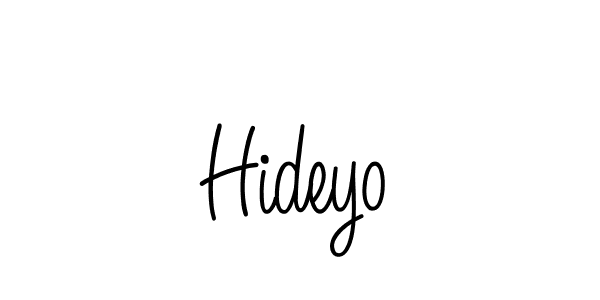 Make a beautiful signature design for name Hideyo. With this signature (Angelique-Rose-font-FFP) style, you can create a handwritten signature for free. Hideyo signature style 5 images and pictures png