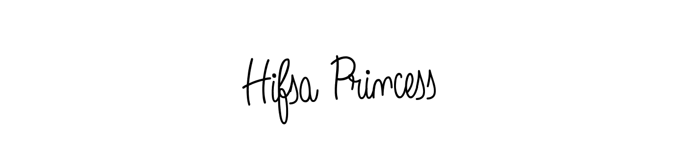 You should practise on your own different ways (Angelique-Rose-font-FFP) to write your name (Hifsa Princess) in signature. don't let someone else do it for you. Hifsa Princess signature style 5 images and pictures png