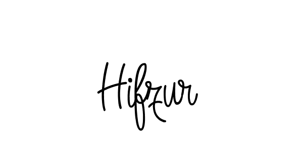 Use a signature maker to create a handwritten signature online. With this signature software, you can design (Angelique-Rose-font-FFP) your own signature for name Hifzur. Hifzur signature style 5 images and pictures png