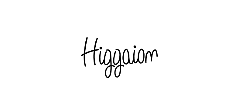 Use a signature maker to create a handwritten signature online. With this signature software, you can design (Angelique-Rose-font-FFP) your own signature for name Higgaion. Higgaion signature style 5 images and pictures png