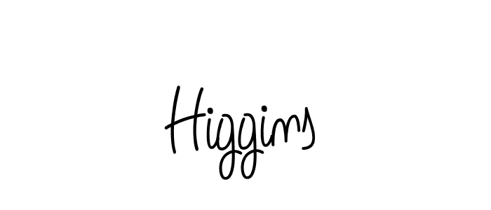 Make a beautiful signature design for name Higgins. With this signature (Angelique-Rose-font-FFP) style, you can create a handwritten signature for free. Higgins signature style 5 images and pictures png