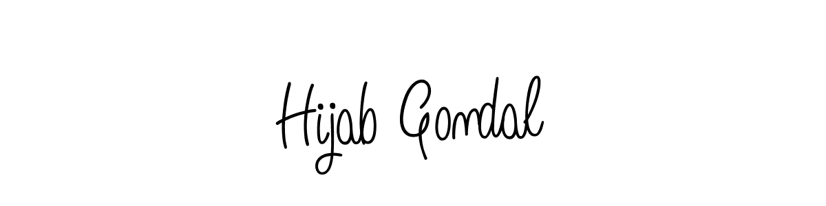 Also we have Hijab Gondal name is the best signature style. Create professional handwritten signature collection using Angelique-Rose-font-FFP autograph style. Hijab Gondal signature style 5 images and pictures png