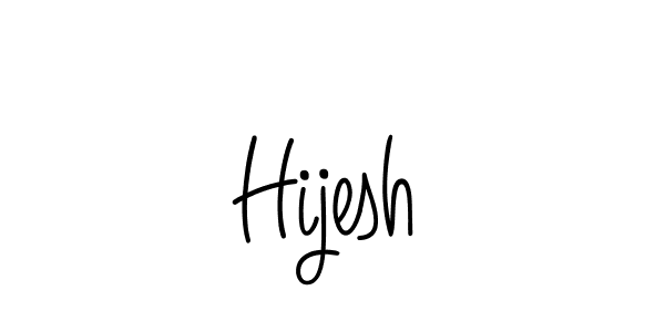 Use a signature maker to create a handwritten signature online. With this signature software, you can design (Angelique-Rose-font-FFP) your own signature for name Hijesh. Hijesh signature style 5 images and pictures png