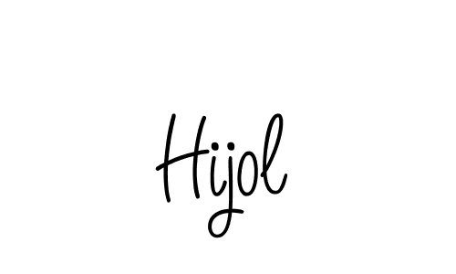 Use a signature maker to create a handwritten signature online. With this signature software, you can design (Angelique-Rose-font-FFP) your own signature for name Hijol. Hijol signature style 5 images and pictures png