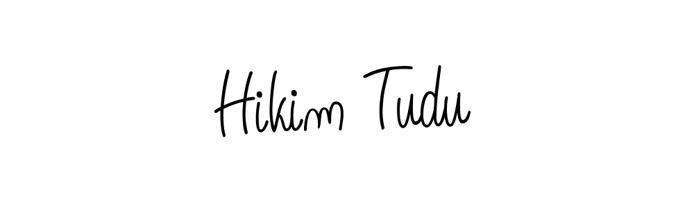 if you are searching for the best signature style for your name Hikim Tudu. so please give up your signature search. here we have designed multiple signature styles  using Angelique-Rose-font-FFP. Hikim Tudu signature style 5 images and pictures png