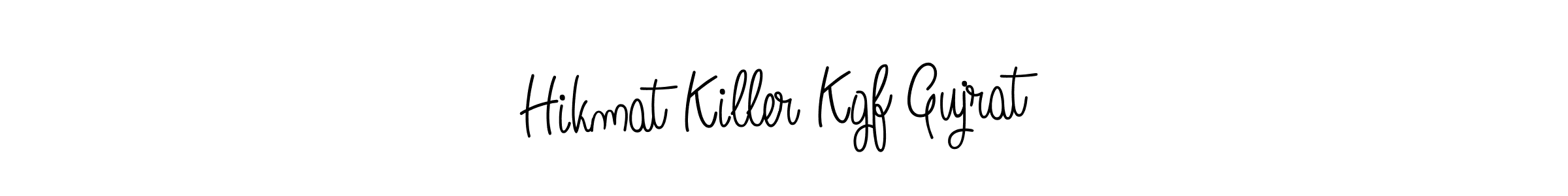 The best way (Angelique-Rose-font-FFP) to make a short signature is to pick only two or three words in your name. The name Hikmat Killer Kgf Gujrat include a total of six letters. For converting this name. Hikmat Killer Kgf Gujrat signature style 5 images and pictures png