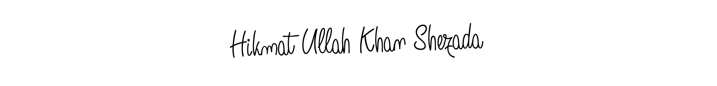 if you are searching for the best signature style for your name Hikmat Ullah Khan Shezada. so please give up your signature search. here we have designed multiple signature styles  using Angelique-Rose-font-FFP. Hikmat Ullah Khan Shezada signature style 5 images and pictures png