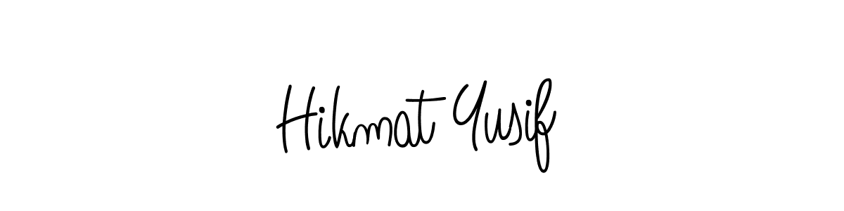 Also we have Hikmat Yusif name is the best signature style. Create professional handwritten signature collection using Angelique-Rose-font-FFP autograph style. Hikmat Yusif signature style 5 images and pictures png