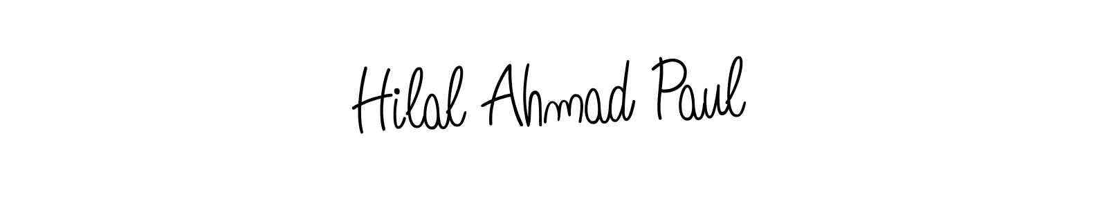 You should practise on your own different ways (Angelique-Rose-font-FFP) to write your name (Hilal Ahmad Paul) in signature. don't let someone else do it for you. Hilal Ahmad Paul signature style 5 images and pictures png