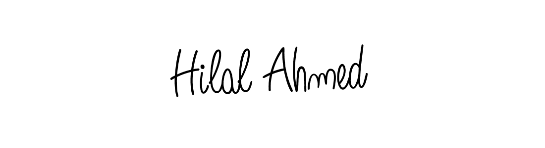 How to make Hilal Ahmed name signature. Use Angelique-Rose-font-FFP style for creating short signs online. This is the latest handwritten sign. Hilal Ahmed signature style 5 images and pictures png