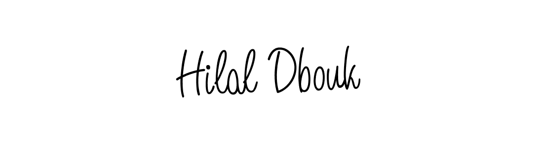 Use a signature maker to create a handwritten signature online. With this signature software, you can design (Angelique-Rose-font-FFP) your own signature for name Hilal Dbouk. Hilal Dbouk signature style 5 images and pictures png