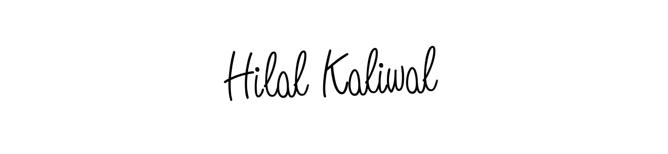 Use a signature maker to create a handwritten signature online. With this signature software, you can design (Angelique-Rose-font-FFP) your own signature for name Hilal Kaliwal. Hilal Kaliwal signature style 5 images and pictures png