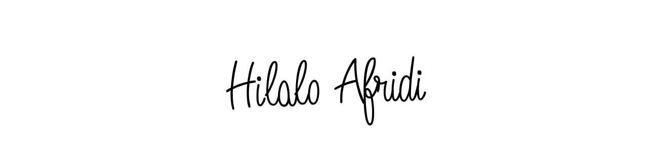 Use a signature maker to create a handwritten signature online. With this signature software, you can design (Angelique-Rose-font-FFP) your own signature for name Hilalo Afridi. Hilalo Afridi signature style 5 images and pictures png