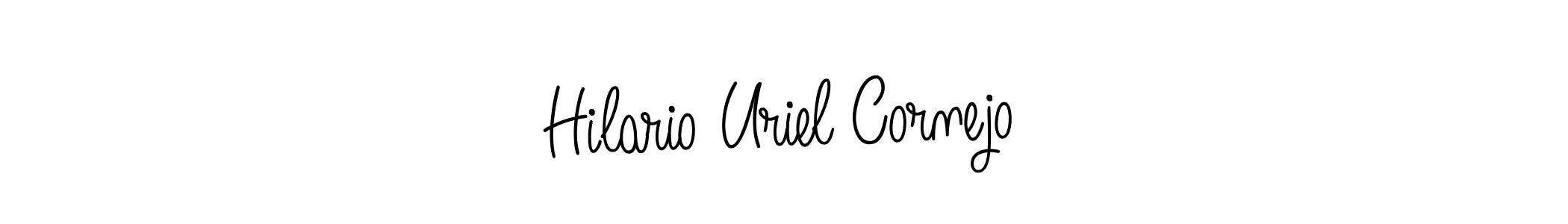 How to make Hilario Uriel Cornejo name signature. Use Angelique-Rose-font-FFP style for creating short signs online. This is the latest handwritten sign. Hilario Uriel Cornejo signature style 5 images and pictures png