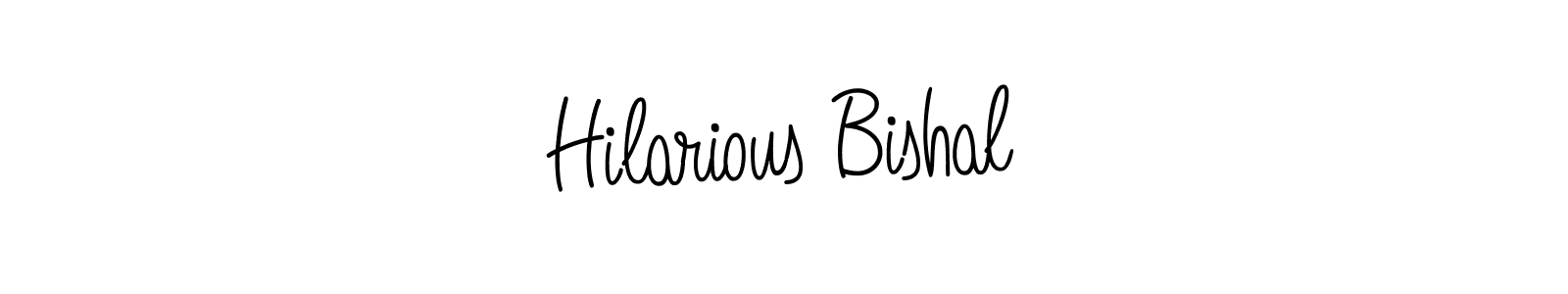 Also we have Hilarious Bishal name is the best signature style. Create professional handwritten signature collection using Angelique-Rose-font-FFP autograph style. Hilarious Bishal signature style 5 images and pictures png