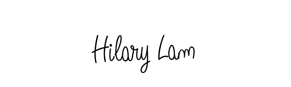 How to make Hilary Lam name signature. Use Angelique-Rose-font-FFP style for creating short signs online. This is the latest handwritten sign. Hilary Lam signature style 5 images and pictures png