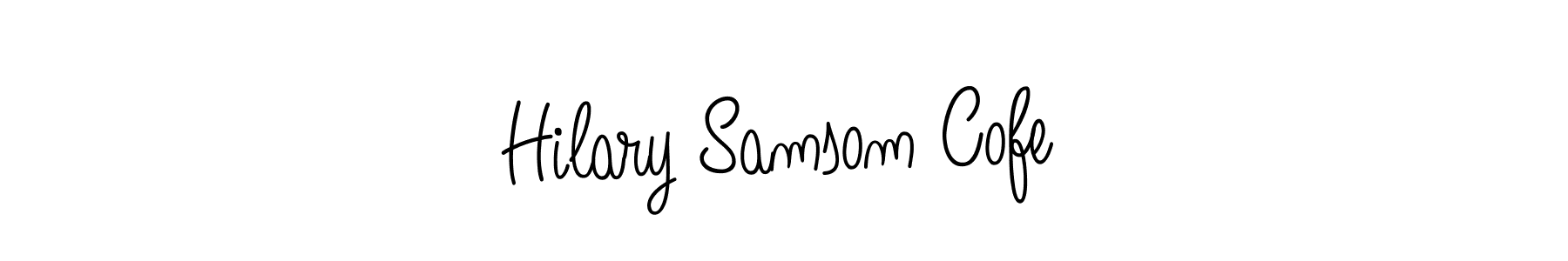 Create a beautiful signature design for name Hilary Samsom Cofe. With this signature (Angelique-Rose-font-FFP) fonts, you can make a handwritten signature for free. Hilary Samsom Cofe signature style 5 images and pictures png