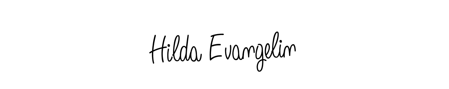 Also You can easily find your signature by using the search form. We will create Hilda Evangelin name handwritten signature images for you free of cost using Angelique-Rose-font-FFP sign style. Hilda Evangelin signature style 5 images and pictures png