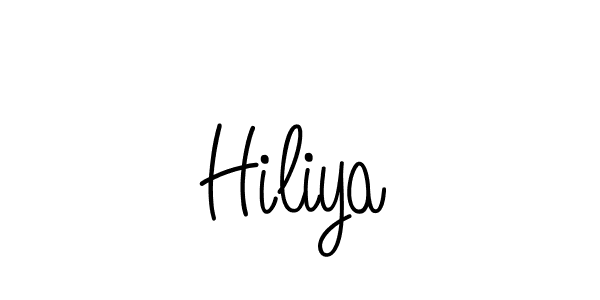 Use a signature maker to create a handwritten signature online. With this signature software, you can design (Angelique-Rose-font-FFP) your own signature for name Hiliya. Hiliya signature style 5 images and pictures png