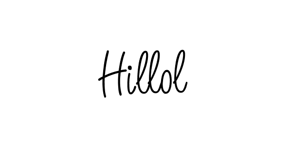 Design your own signature with our free online signature maker. With this signature software, you can create a handwritten (Angelique-Rose-font-FFP) signature for name Hillol. Hillol signature style 5 images and pictures png