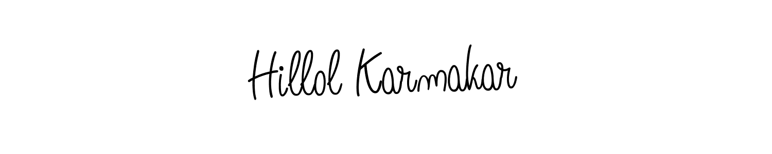 Create a beautiful signature design for name Hillol Karmakar. With this signature (Angelique-Rose-font-FFP) fonts, you can make a handwritten signature for free. Hillol Karmakar signature style 5 images and pictures png