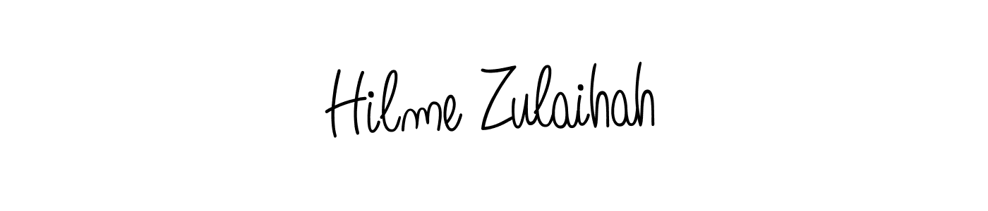 How to make Hilme Zulaihah signature? Angelique-Rose-font-FFP is a professional autograph style. Create handwritten signature for Hilme Zulaihah name. Hilme Zulaihah signature style 5 images and pictures png