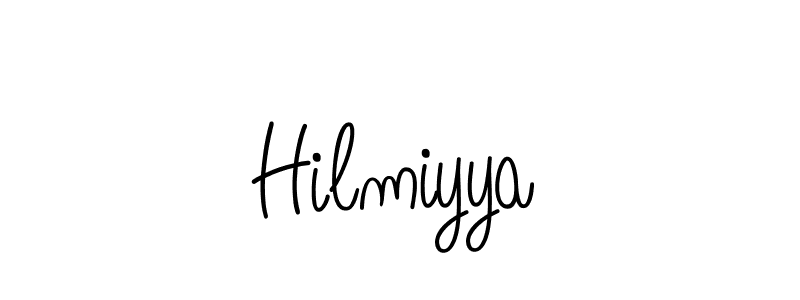 How to make Hilmiyya name signature. Use Angelique-Rose-font-FFP style for creating short signs online. This is the latest handwritten sign. Hilmiyya signature style 5 images and pictures png