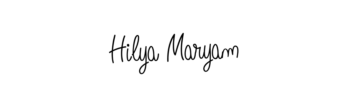 Create a beautiful signature design for name Hilya Maryam. With this signature (Angelique-Rose-font-FFP) fonts, you can make a handwritten signature for free. Hilya Maryam signature style 5 images and pictures png