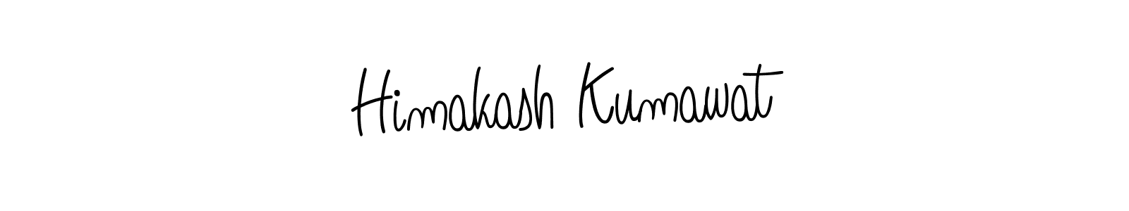 You should practise on your own different ways (Angelique-Rose-font-FFP) to write your name (Himakash Kumawat) in signature. don't let someone else do it for you. Himakash Kumawat signature style 5 images and pictures png